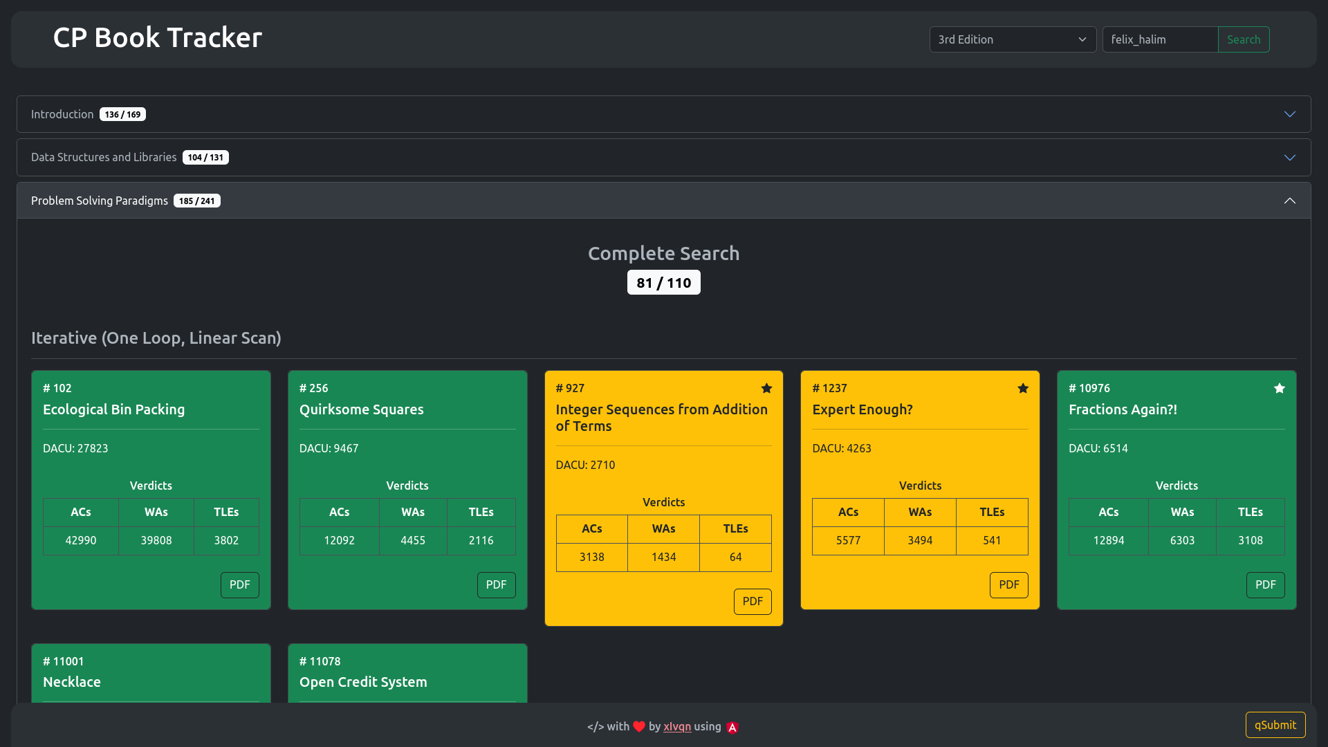 Competitive Programming Book Tracker Preview